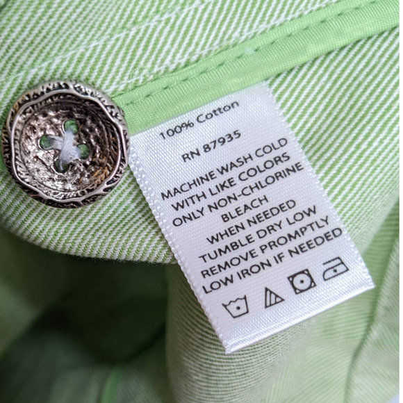 Susan Graver Shacket Womens L Plus Size Light Green Button Shirt Jacket Cotton - Picture 5 of 5